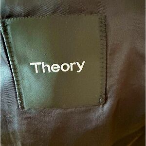 Theory Men’s Charcoal Suit Jacket - 98% Virgin Wool 46L.